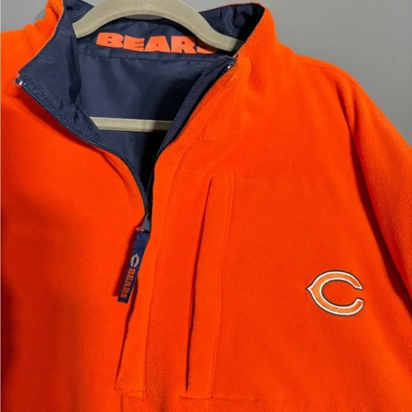 Chicago Bears 2XL Reversible Blue and Orange Pullover Jacket